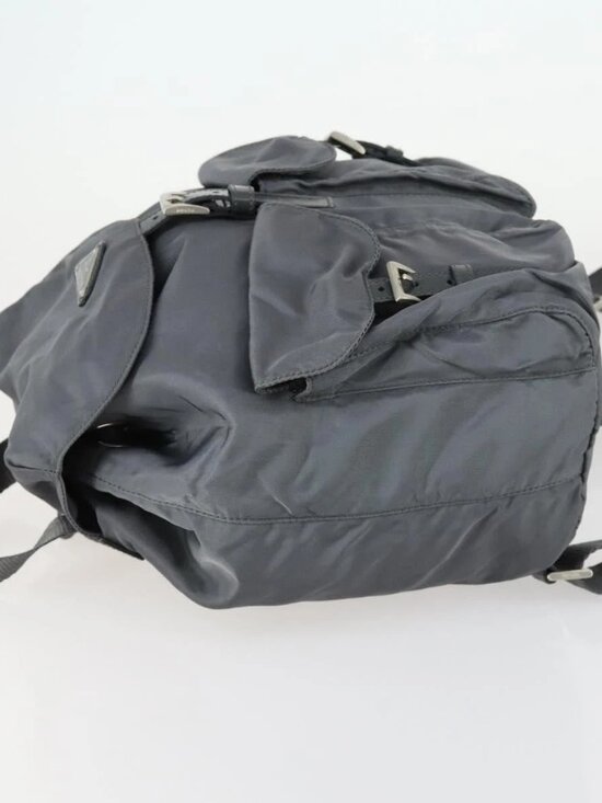PRADA Backpack Nylon Gray Silver Auth gh1547 main image 6